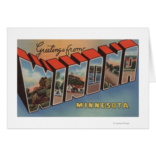 Winona, Minnesota - Grote lettertjes (Voorkant Horizontaal)