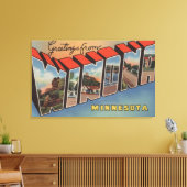 Winona, Minnesota - Grote lettertjes Canvas Afdruk (Insitu (Woonkamer))