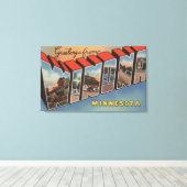Winona, Minnesota - Grote lettertjes Canvas Afdruk (Insitu (Houten vloer))