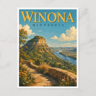 Winona Minnesota Sugar Loaf GeoSaga Briefkaart