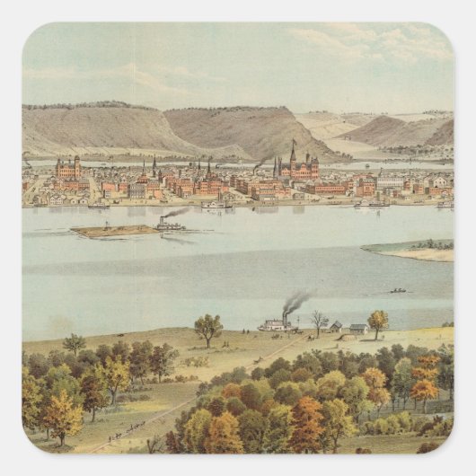 Winona, Minnesota Vierkante Sticker (Voorkant)