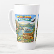 Winona, MN Minnesota Souvenir Cadeau Latte Mok