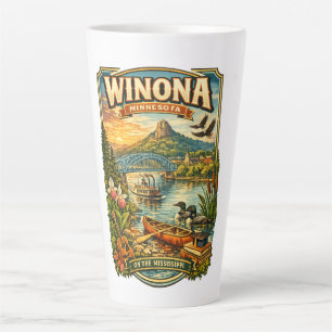 Winona, MN Minnesota Unieke Souvenir Koffiemok Latte Mok