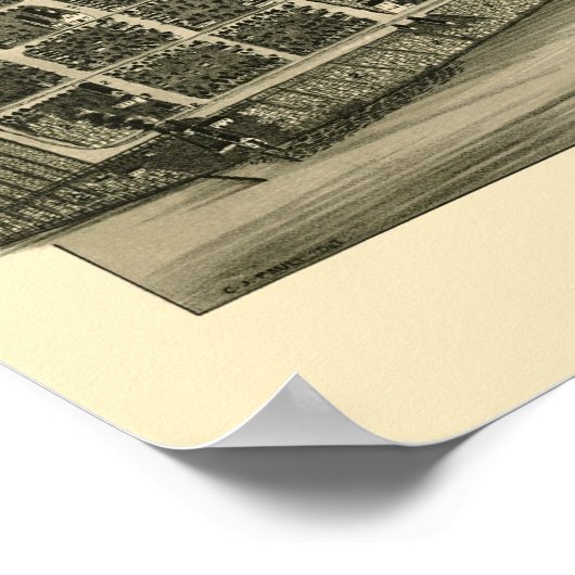 Winona, MN Panorama Map - 1889 Poster (Hoek)