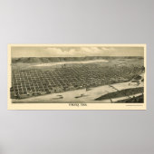 Winona, MN Panorama Map - 1889 Poster (Voorkant)