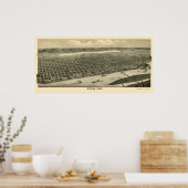 Winona, MN Panorama Map - 1889 Poster (Keuken)