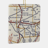 Winona MS Map Keramisch Ornament (Rechts)