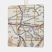 Winona MS Map Keramisch Ornament (Links)