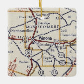 Winona MS  Map Keramisch Ornament (Voorkant)