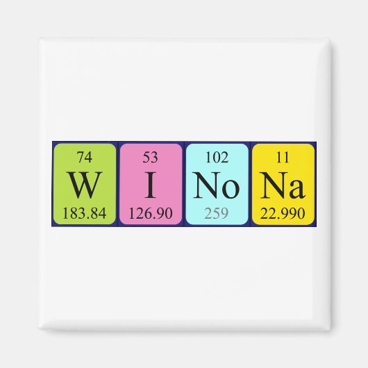 Winona periodieke lijstnaam magnet (Voorkant)