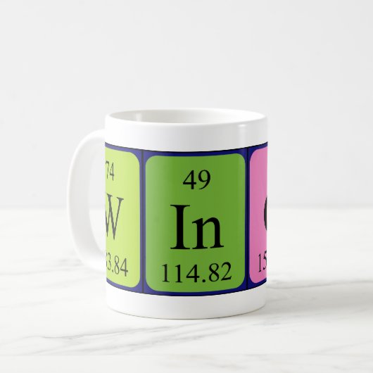 Winona periodieke lijstnaam mok (Voorkant links)