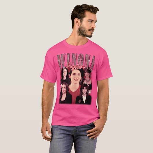 Winona Ryder Retro Bootleg Retro Bootleg T-shirt (Voorkant volledig)