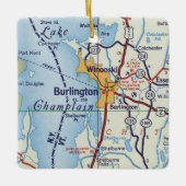 Winooski Vermont en Burlington VT Keramisch Ornament (Voorkant)
