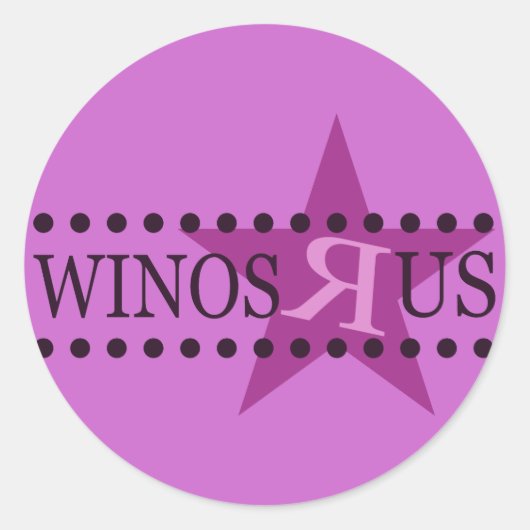 Winos R.S. (Paarse) Ronde Sticker (Voorkant)