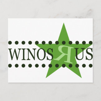 Winos R Us (Groen) Briefkaart