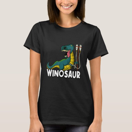 Winosaur Dinosaur Alcohol Beer Booze Festival T-shirt (Voorkant)