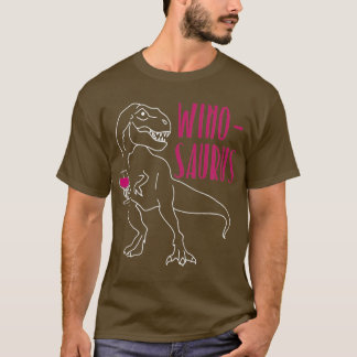 Winosaur Wine Drink Dinosaur Novelty Wine Gift T-shirt