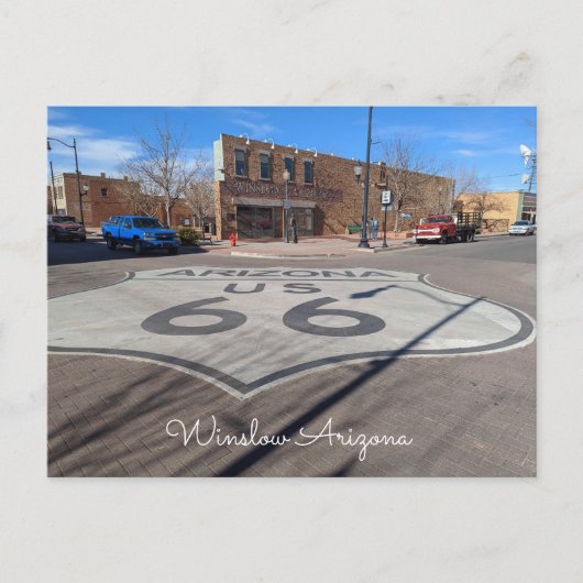 Winslow Arizona Briefkaart (Voorkant)
