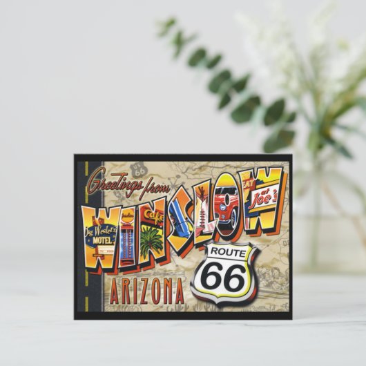 Winslow Arizona briefkaart (Staand voorkant)