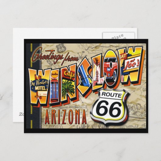 Winslow Arizona  briefkaart (Voorkant / Achterkant)