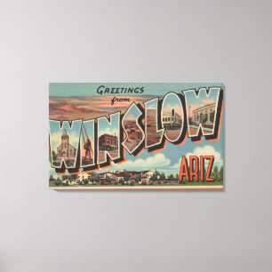 Winslow, Arizona - Grote letterscènes Canvas Afdruk