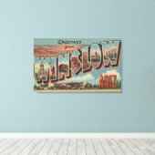Winslow, Arizona - Grote letterscènes Canvas Afdruk (Insitu (Houten vloer))