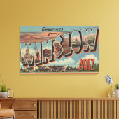 Winslow, Arizona - Grote letterscènes Canvas Afdruk (Insitu (Woonkamer))