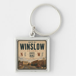 Winslow Arizona Historische Woestijnreis Sleutelhanger