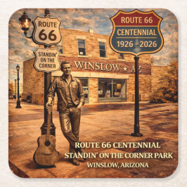 Winslow Arizona Iconische Hoek Barware Kartonnen Onderzetters