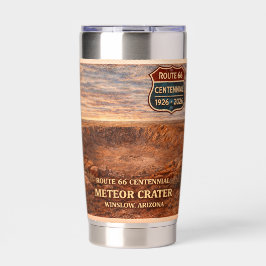 Winslow Arizona Meteor Crater Eeuwfeest Geïsoleerde Drinkbeker