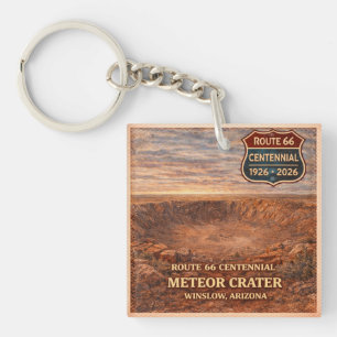 Winslow Arizona Meteor Krater Eeuwfeest Sleutelhanger