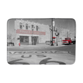 Winslow Arizona Red Splash Photogram Badmat