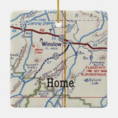 Winslow Arizona Route 66 Kerstmis Keramisch Ornament (Achterkant)