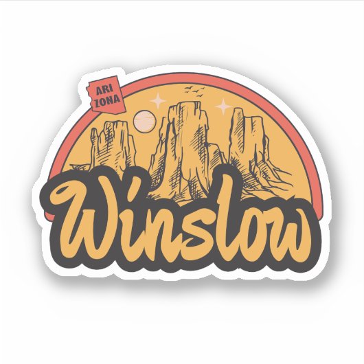 Winslow, Arizona Sticker (Voorkant)