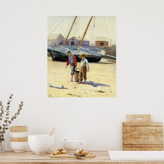 Winslow Homer A Basket of Clams Poster (Keuken)