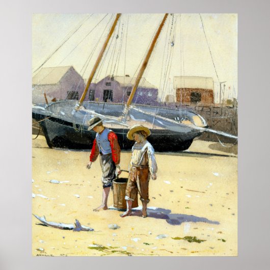 Winslow Homer A Basket of Clams Poster (Voorkant)