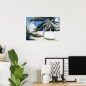 Winslow Homer A Garden in Nassau Poster (Thuiskantoor)