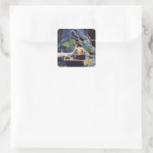 Winslow Homer - Adirondackgids Vierkante Sticker (Tas)