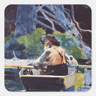 Winslow Homer - Adirondackgids Vierkante Sticker