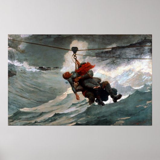 Winslow Homer American The Life Line Poster (Voorkant)