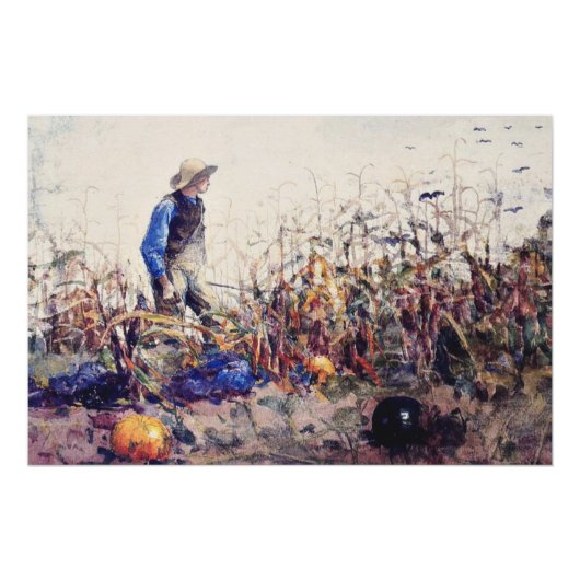 Winslow Homer - Among the Vegetables, Perfect Poster (Voorkant)