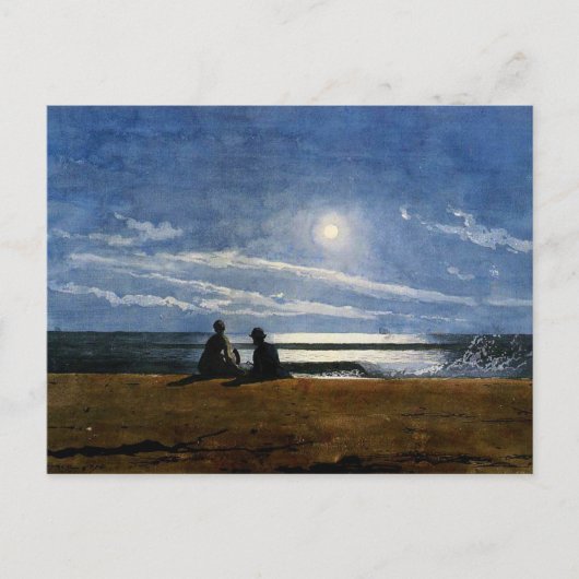 Winslow Homer aquarel, Moonlight Briefkaart (Voorkant)