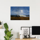 Winslow Homer aquarel, Moonlight Poster (Thuiskantoor)