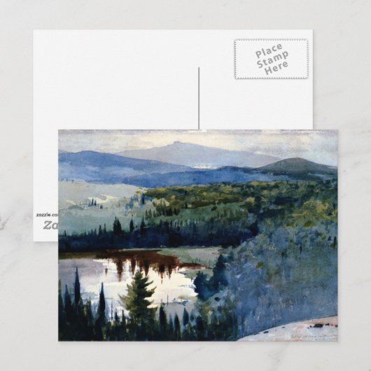 Winslow Homer art, Indiaas dorp, Adirondacks Briefkaart (Voorkant / Achterkant)