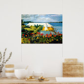 Winslow Homer art: Vloertuin en Bungalow Poster (Keuken)