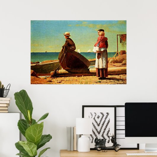 Winslow Homer artwork, pap komt eraan Poster (Thuiskantoor)