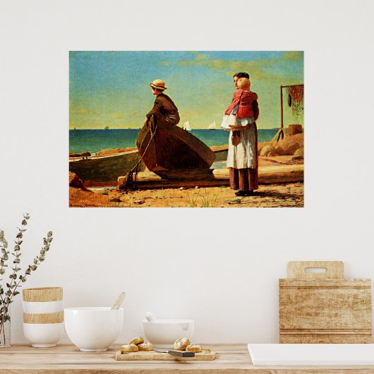 Winslow Homer artwork, pap komt eraan Poster (Keuken)