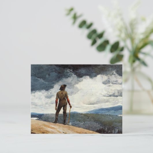 Winslow Homer artwork, The Woodcutter Briefkaart (Staand voorkant)