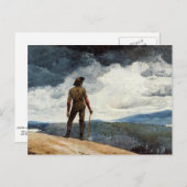 Winslow Homer artwork, The Woodcutter Briefkaart (Voorkant / Achterkant)