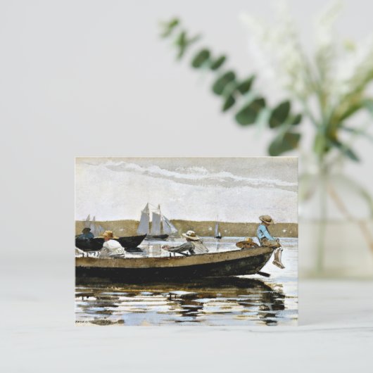 Winslow Homer - Boys in een Dory Briefkaart (Staand voorkant)